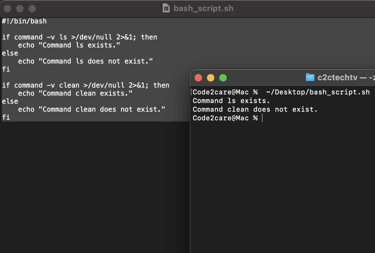 How to check if a Command Exists using Bash Script Code2care